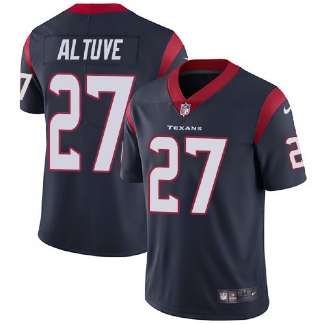 Houston Texans #27 Jose Altuve Navy Blue Team Color Youth Stitched NFL Vapor Untouchable Limited Jersey