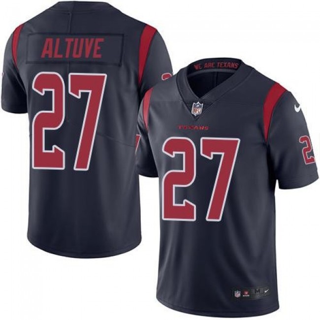 Houston Texans #27 Jose Altuve Navy Blue Youth Stitched NFL Limited Rush Jersey