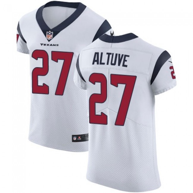 Nike Texans #27 Jose Altuve White Men's Stitched NFL Vapor Untouchable Elite Jersey