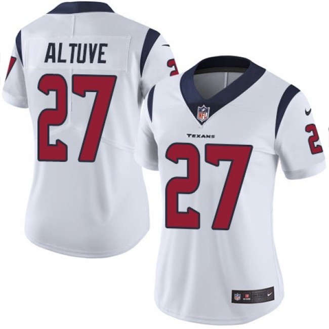 Women's Texans #27 Jose Altuve White Stitched NFL Vapor Untouchable Limited Jersey