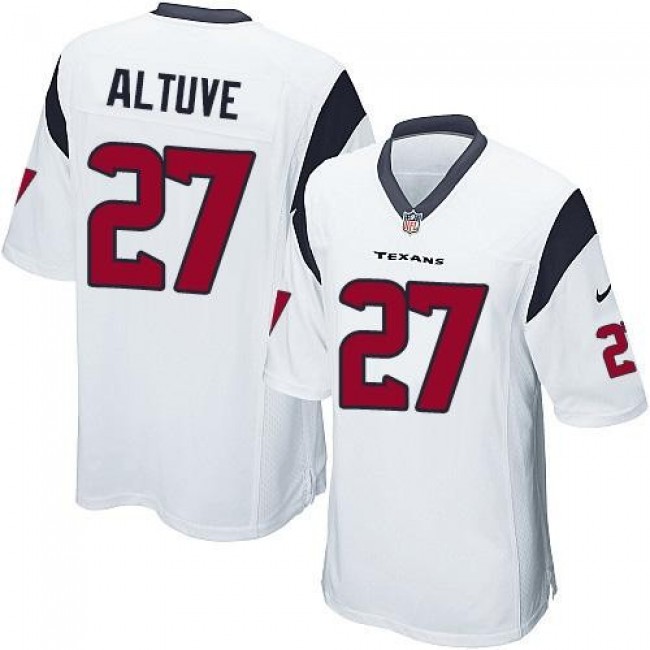 Houston Texans #27 Jose Altuve White Youth Stitched NFL Elite Jersey