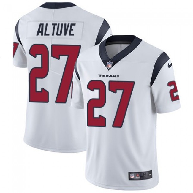 Houston Texans #27 Jose Altuve White Youth Stitched NFL Vapor Untouchable Limited Jersey