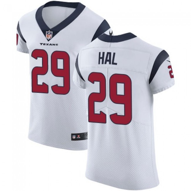 Nike Texans #29 Andre Hal White Men's Stitched NFL Vapor Untouchable Elite Jersey