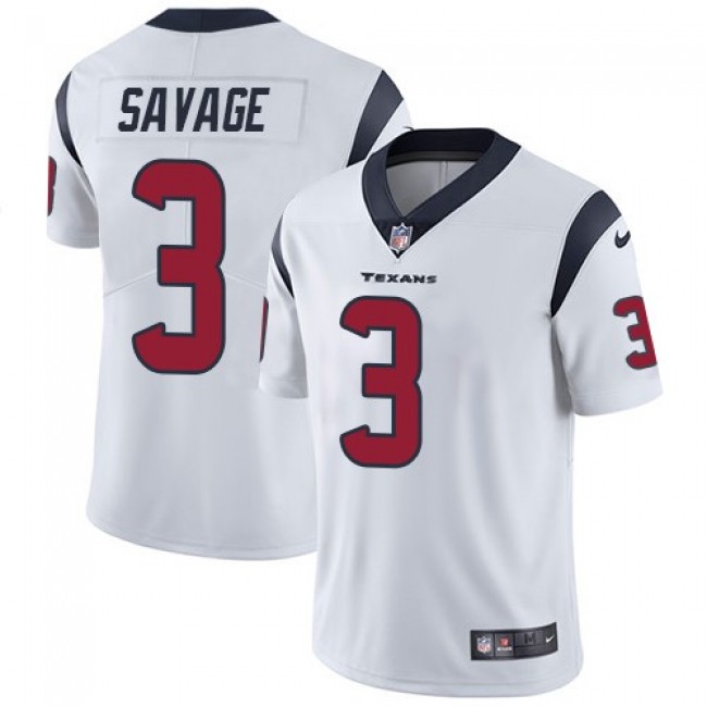 Houston Texans #3 Tom Savage White Youth Stitched NFL Vapor Untouchable Limited Jersey
