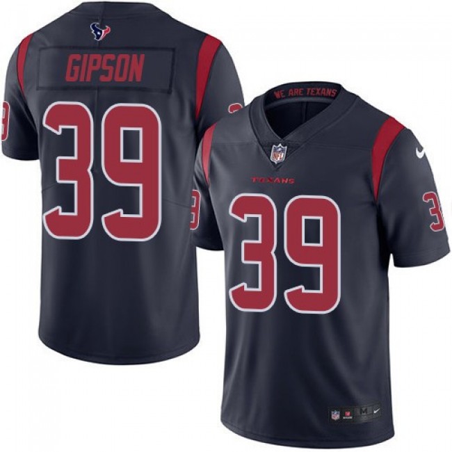 Nike Texans #39 Tashaun Gipson Navy Blue Men's Stitched NFL Limited Rush Jersey