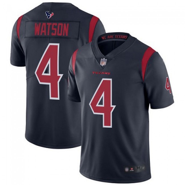 Nike Texans #4 Deshaun Watson Navy Blue Men's Stitched NFL Limited Rush Jersey