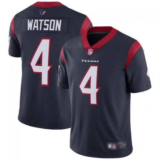 Nike Texans #4 Deshaun Watson Navy Blue Team Color Men's Stitched NFL Vapor Untouchable Limited Jersey