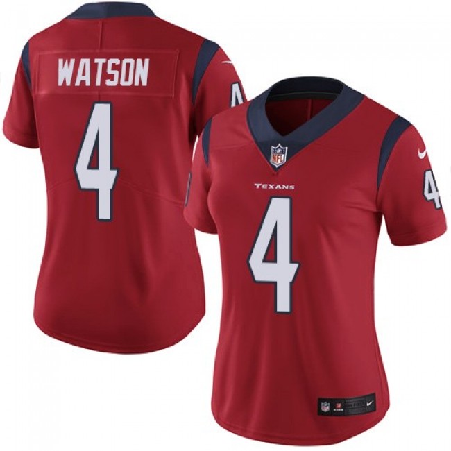 Women's Texans #4 Deshaun Watson Red Alternate Stitched NFL Vapor Untouchable Limited Jersey