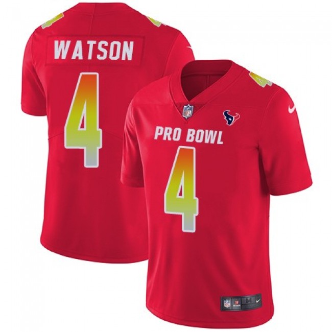Nike Texans #4 Deshaun Watson Red Men's Stitched NFL Limited AFC 2019 Pro Bowl Jersey