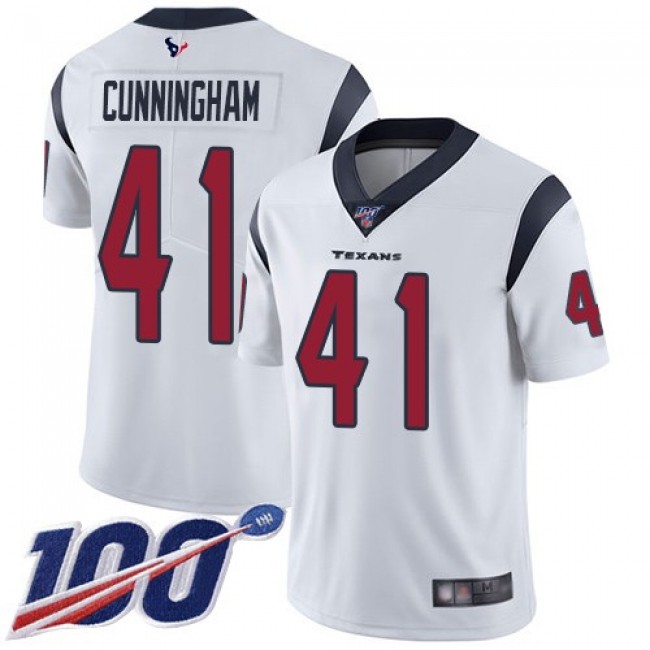 Nike Texans #41 Zach Cunningham White Men's Stitched NFL 100th Season Vapor Limited Jersey