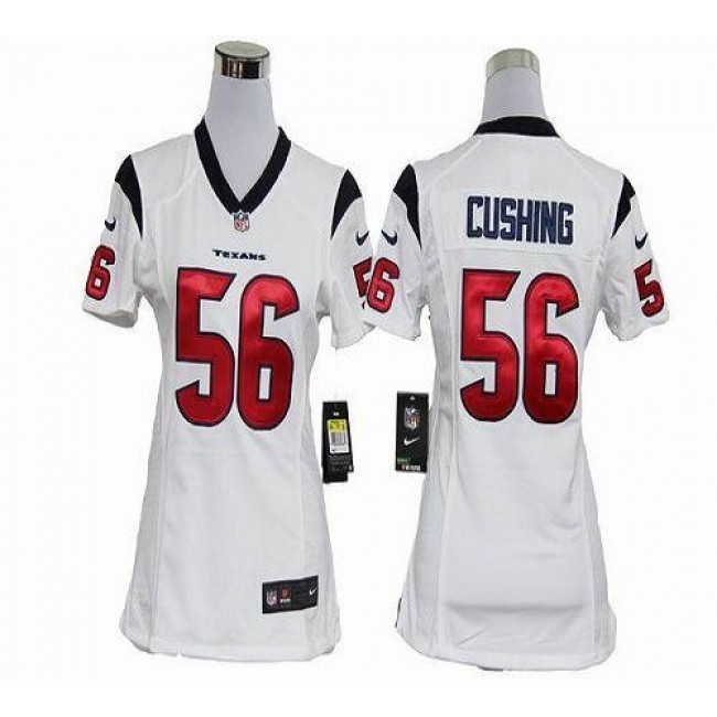 Women's Texans #56 Brian Cushing White Stitched NFL Elite Jersey