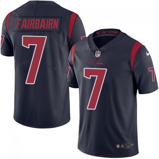 Nike Texans #7 Ka'imi Fairbairn Navy Blue Men's Stitched NFL Limited Rush Jersey