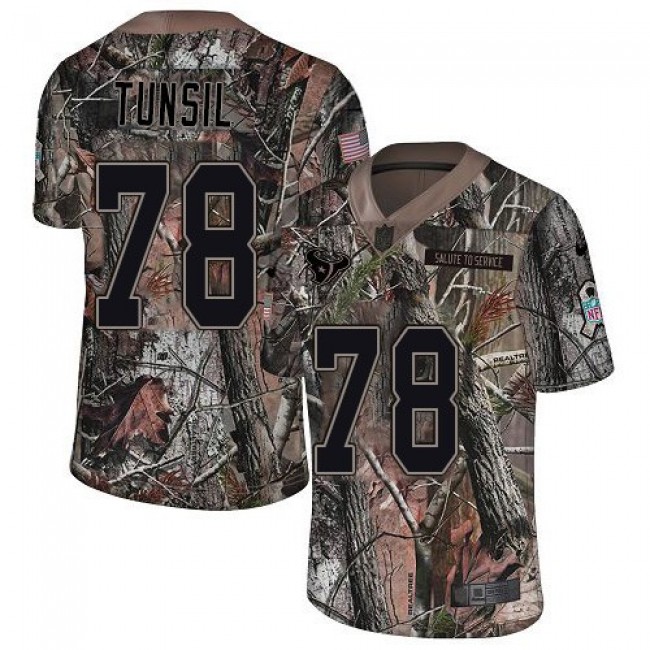 Nike Texans #78 Laremy Tunsil Camo Men's Stitched NFL Limited Rush Realtree Jersey