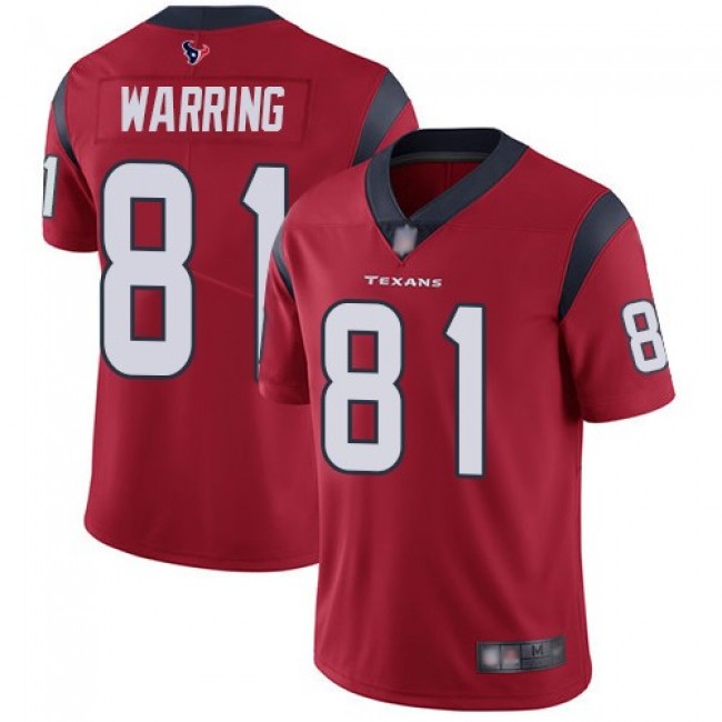 Nike Texans #81 Kahale Warring Red Alternate Men's Stitched NFL Vapor Untouchable Limited Jersey