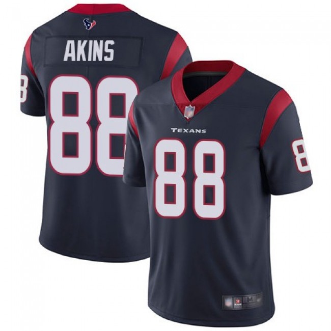 Nike Texans #88 Jordan Akins Navy Blue Team Color Men's Stitched NFL Vapor Untouchable Limited Jersey