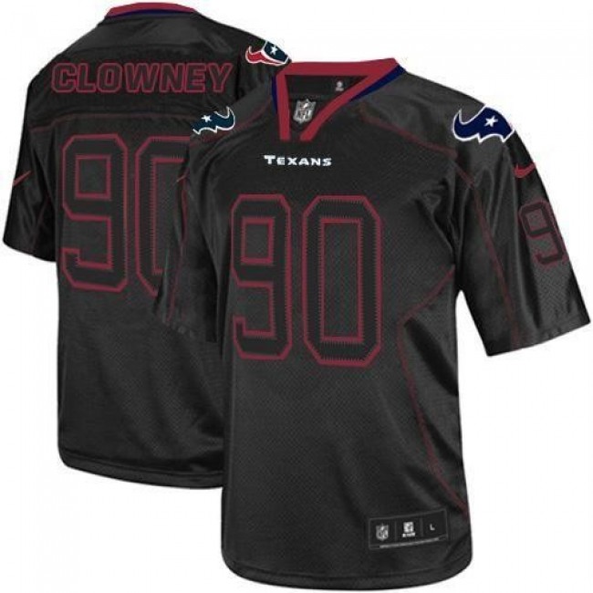 Houston Texans #90 Jadeveon Clowney Lights Out Black Youth Stitched NFL Elite Jersey