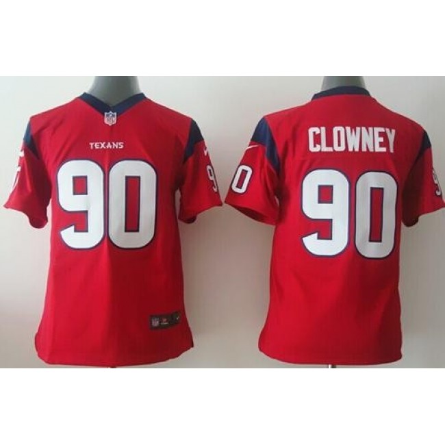 Houston Texans #90 Jadeveon Clowney Red Alternate Youth Stitched NFL Elite Jersey