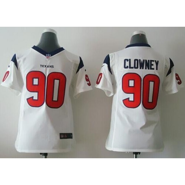 Houston Texans #90 Jadeveon Clowney White Youth Stitched NFL Elite Jersey