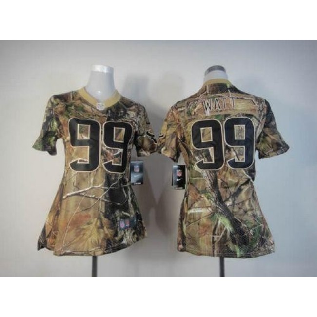 Women's Texans #99 JJ Watt Camo Stitched NFL Realtree Elite Jersey
