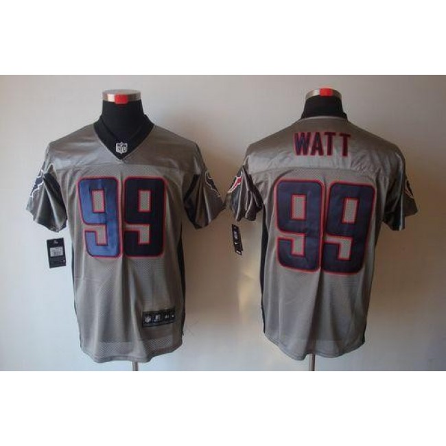 Nike Texans #99 J.J. Watt Grey Shadow Men's Stitched NFL Elite Jersey