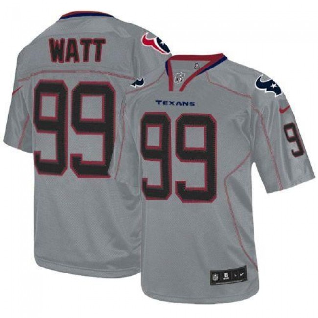 Houston Texans #99 J.J. Watt Lights Out Grey Youth Stitched NFL Elite Jersey