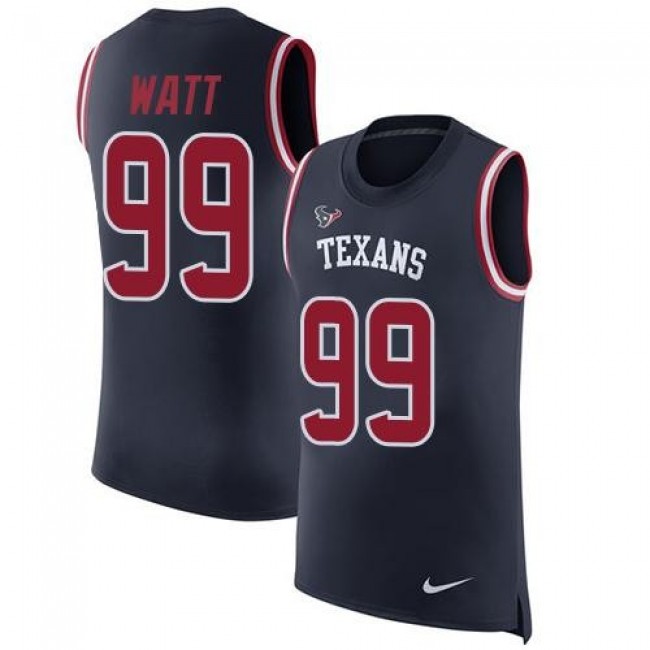 Nike Texans #99 J.J. Watt Navy Blue Team Color Men's Stitched NFL Limited Rush Tank Top Jersey