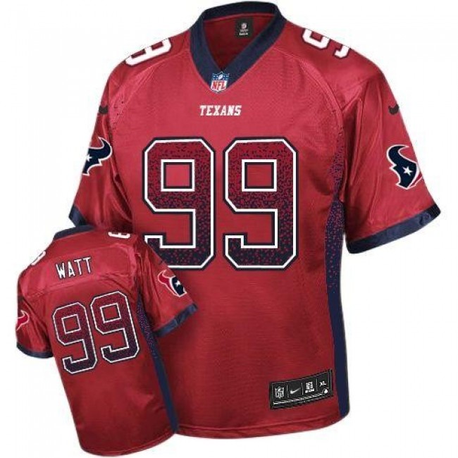 Nike Texans #99 J.J. Watt Red Alternate Men's Stitched NFL Elite Drift Fashion Jersey
