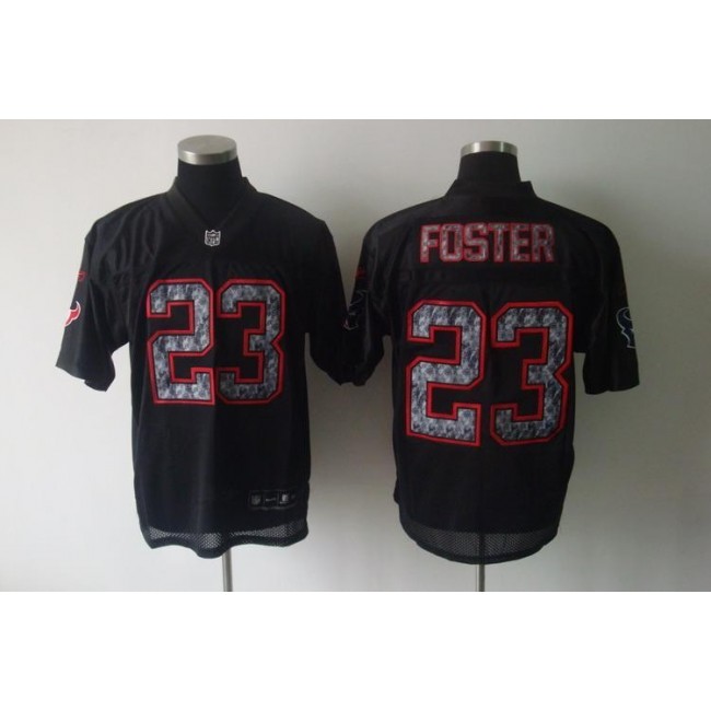 Sideline Black United Texans #23 Arian Foster Black Stitched NFL Jersey