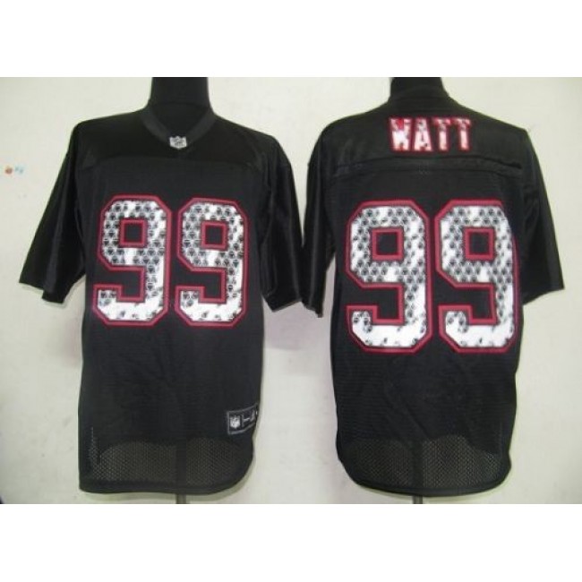 Sideline Black United Texans #99 J.J.Watt Black Stitched NFL Jersey