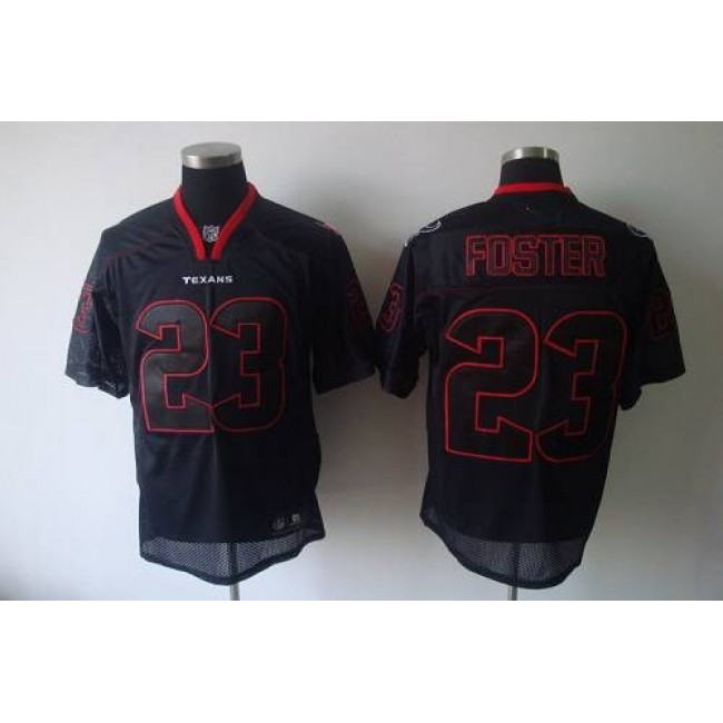 Texans #23 Arian Foster Lights Out Black Stitched NFL Jersey