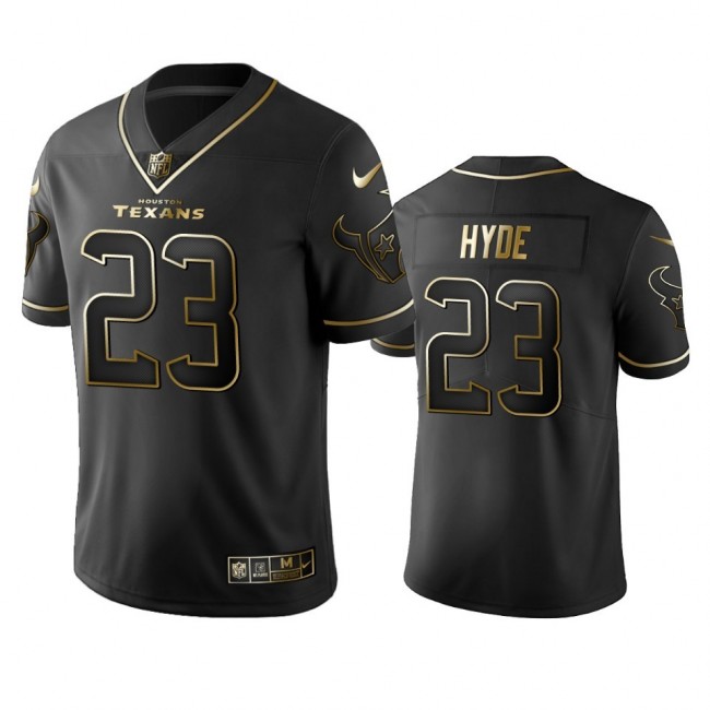 Texans #23 Carlos Hyde Men's Stitched NFL Vapor Untouchable Limited Black Golden Jersey