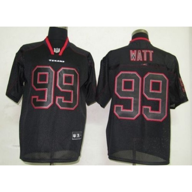 Texans #99 J.J.Watt Lights Out Black Stitched NFL Jersey