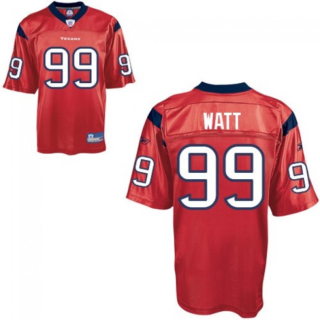 Texans #99 J.J.Watt Red Stitched NFL Jersey