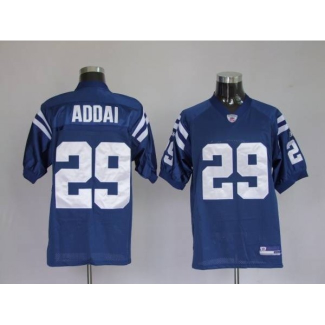 Colts #29 Joseph Addai Blue Stitched NFL Jersey