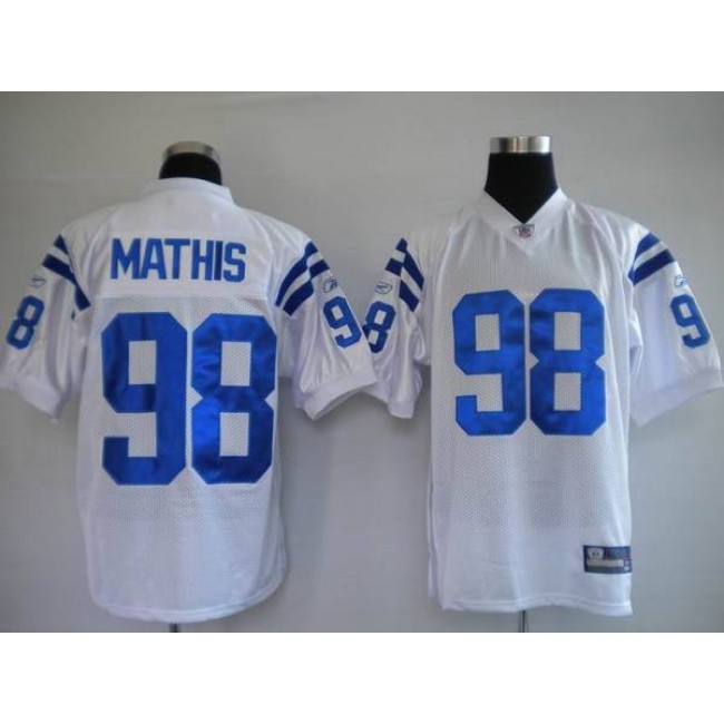 Colts #98 Robert Mathis White Stitched NFL Jersey