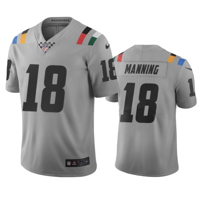 Indianapolis Colts #18 Peyton Manning Gray Vapor Limited City Edition NFL Jersey