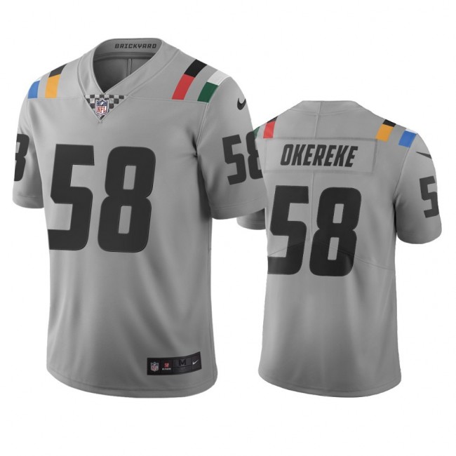 Indianapolis Colts #58 Bobby Okereke Gray Vapor Limited City Edition NFL Jersey