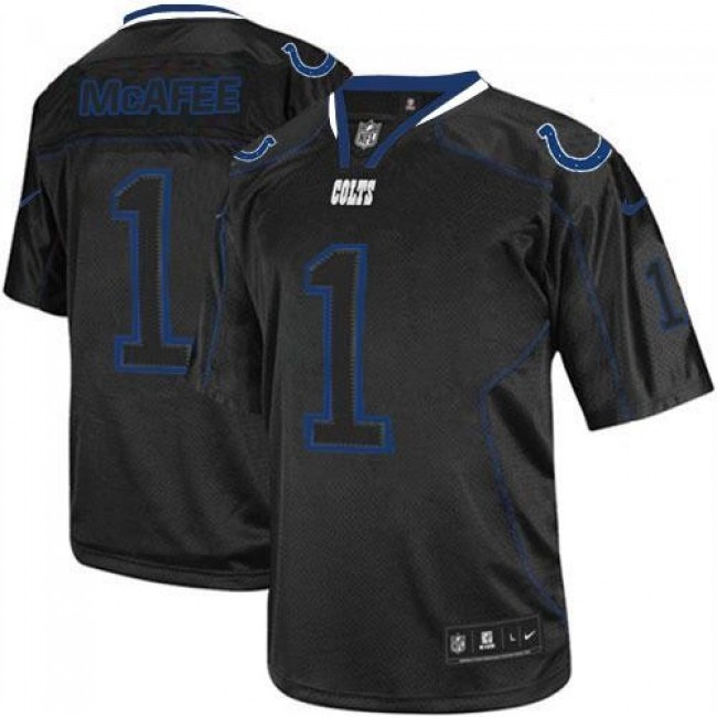 Nike Colts #1 Pat McAfee Lights Out Black Men's Stitched NFL Elite Jersey