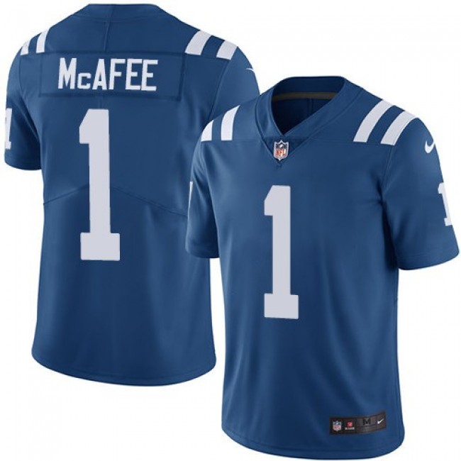 Nike Colts #1 Pat McAfee Royal Blue Team Color Men's Stitched NFL Vapor Untouchable Limited Jersey