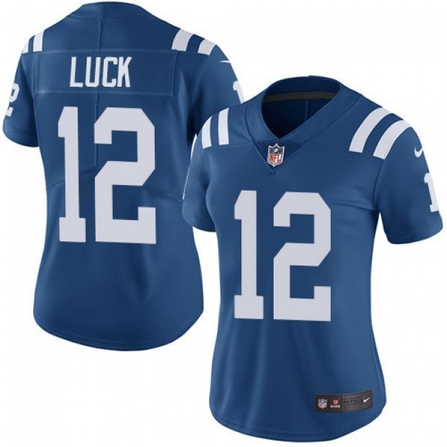 Women's Colts #12 Andrew Luck Royal Blue Team Color Stitched NFL Vapor Untouchable Limited Jersey