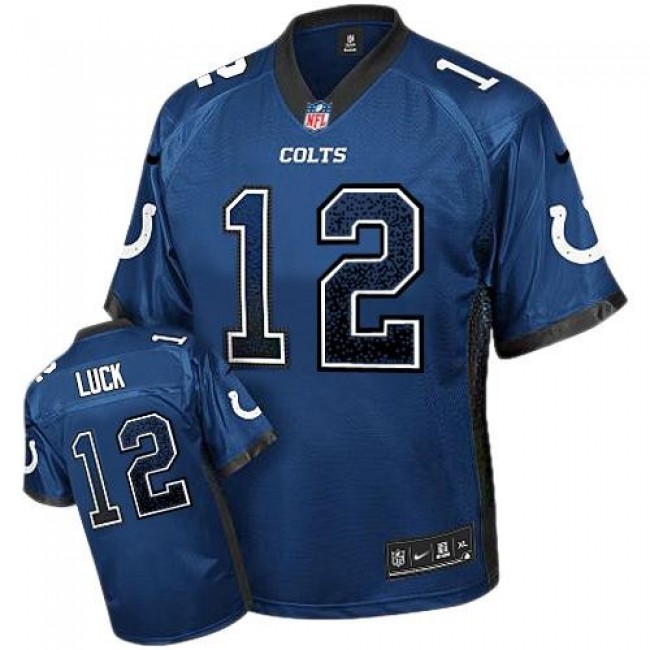 Indianapolis Colts #12 Andrew Luck Royal Blue Team Color Youth Stitched NFL Elite Drift Fashion Jersey