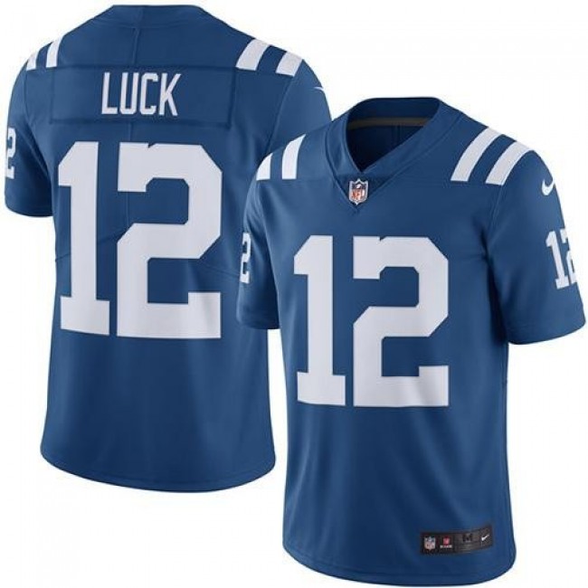 Indianapolis Colts #12 Andrew Luck Royal Blue Youth Stitched NFL Limited Rush Jersey