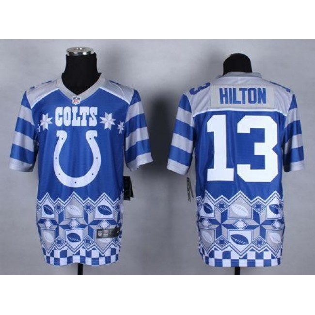 Nike Colts #13 T.Y. Hilton Royal Blue Men's Stitched NFL Elite Noble Fashion Jersey