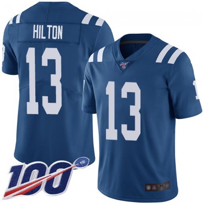 Nike Colts #13 T.Y. Hilton Royal Blue Men's Stitched NFL Limited Rush 100th Season Jersey