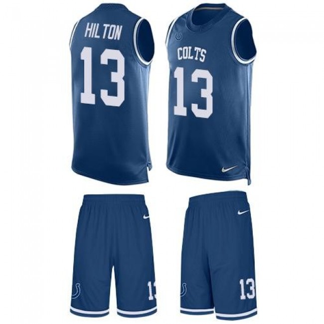 Nike Colts #13 T.Y. Hilton Royal Blue Team Color Men's Stitched NFL Limited Tank Top Suit Jersey