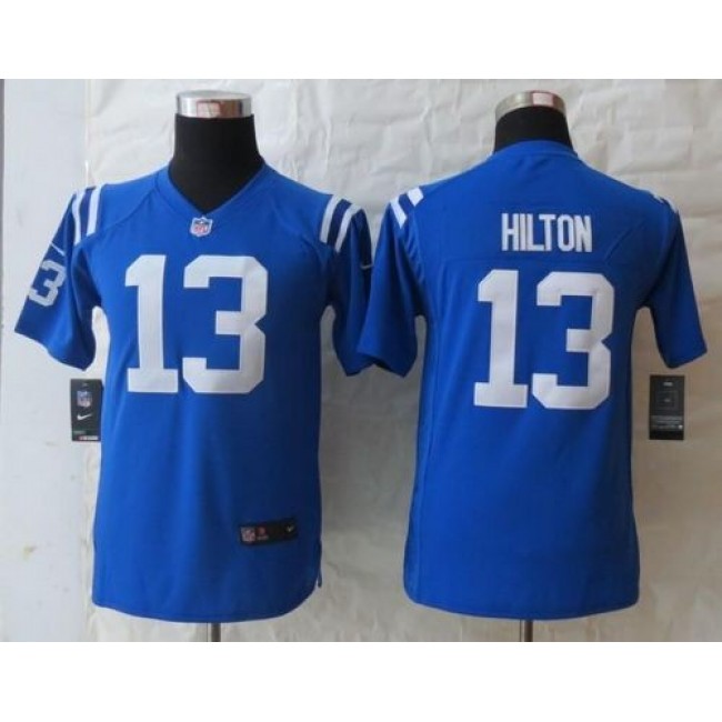 Indianapolis Colts #13 T.Y. Hilton Royal Blue Team Color Youth Stitched NFL Elite Jersey
