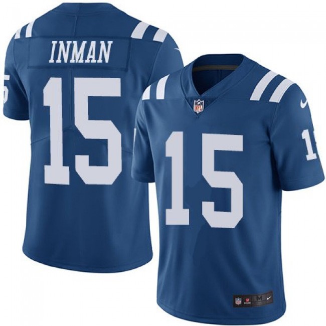 Nike Colts #15 Dontrelle Inman Royal Blue Team Color Men's Stitched NFL Vapor Untouchable Limited Jersey