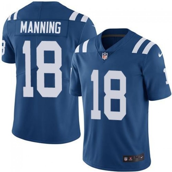 Indianapolis Colts #18 Peyton Manning Royal Blue Team Color Youth Stitched NFL Vapor Untouchable Limited Jersey