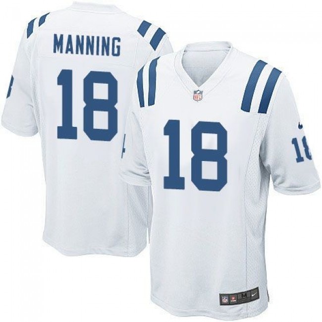 Indianapolis Colts #18 Peyton Manning White Youth Stitched NFL Elite Jersey