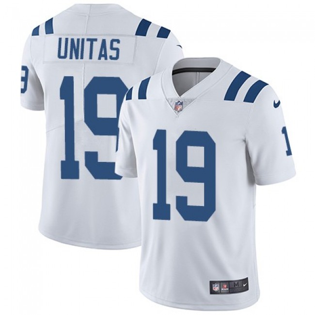 Nike Colts #19 Johnny Unitas White Men's Stitched NFL Vapor Untouchable Limited Jersey